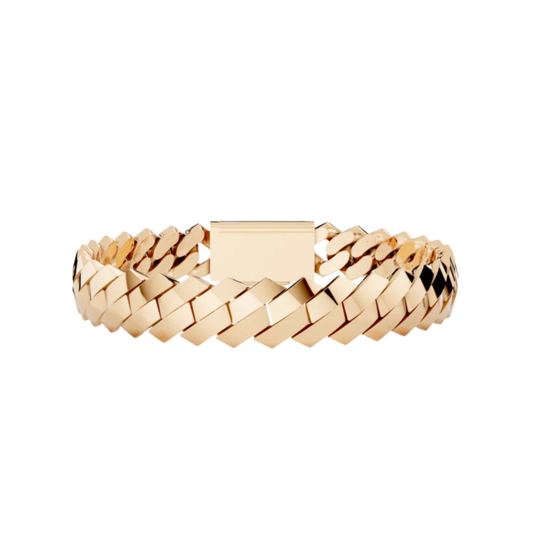 10 MM SOLID RAISED CUBAN BRACELET ROSE