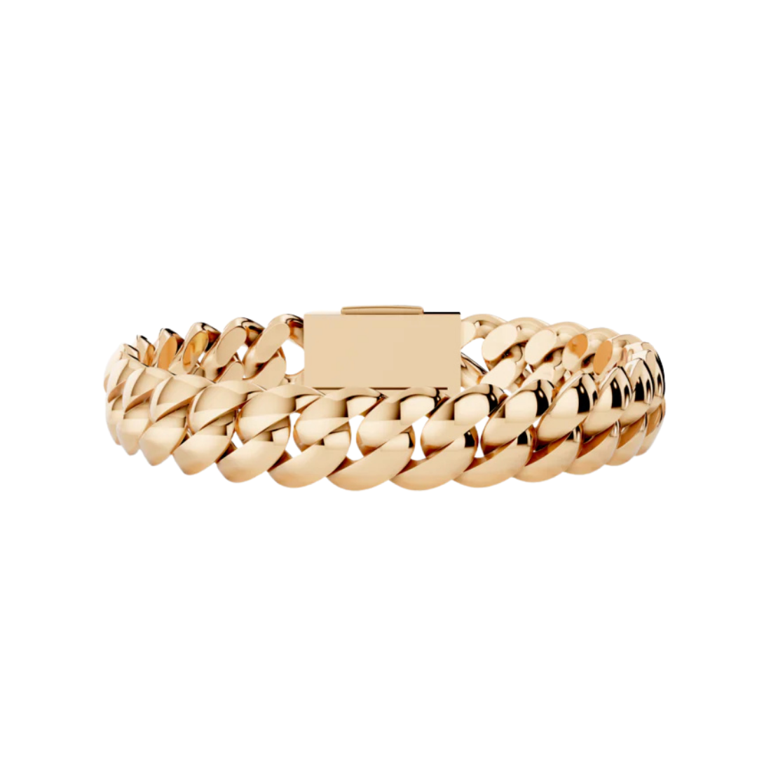 10 MM SOLID CUBAN BRACELET ROSE