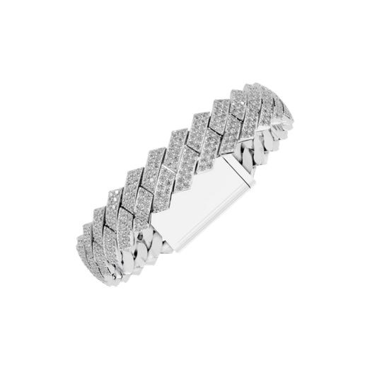 12MM ELEVATED HAVANA LINK SILVER