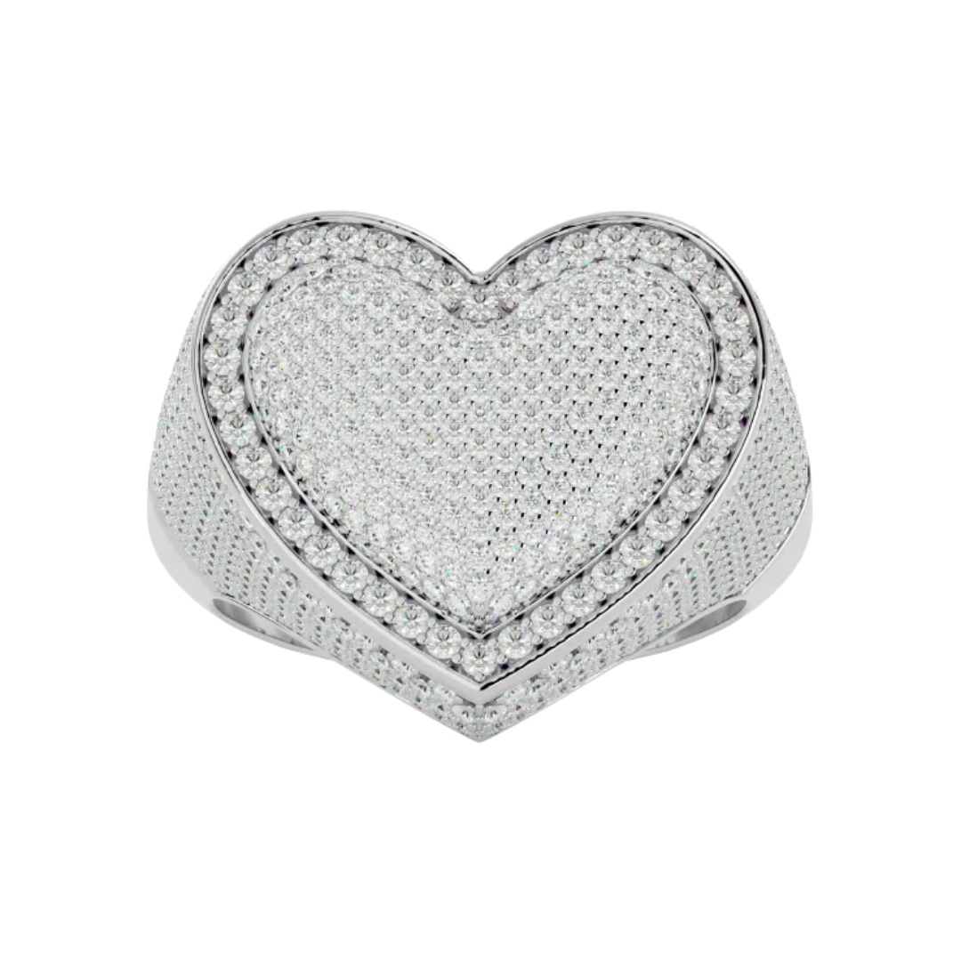 HEART RING WHITE