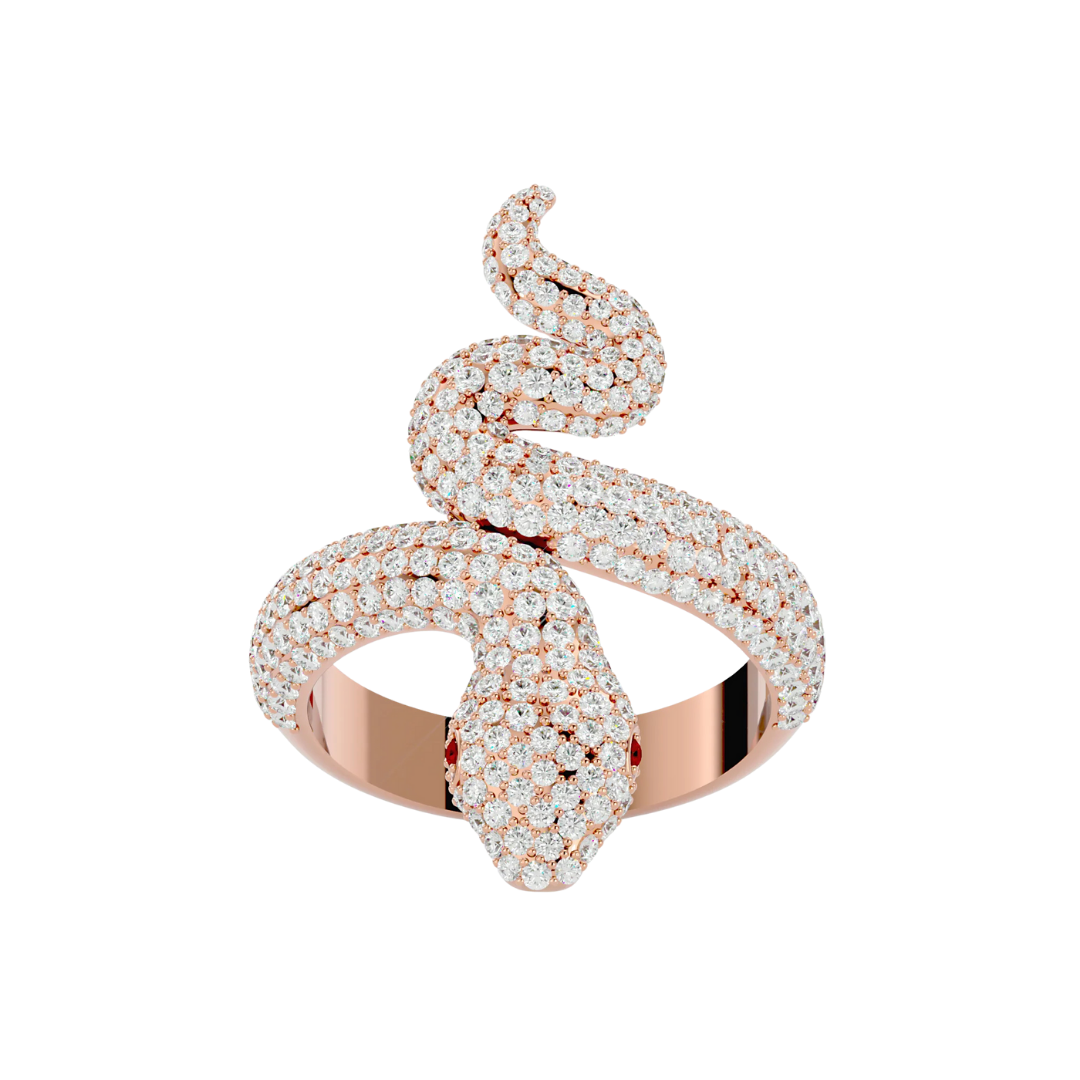 SNAKE RING ROSE