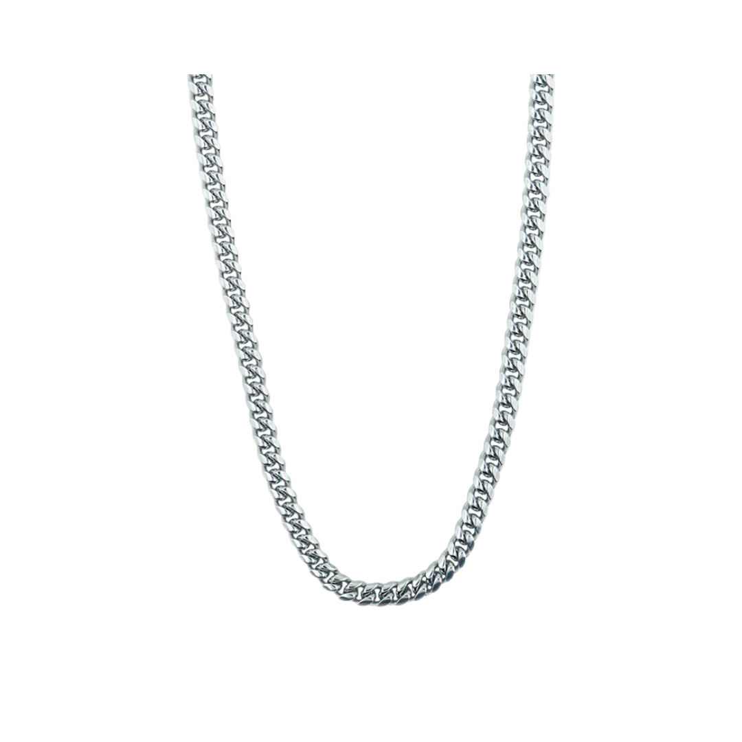 MIAMI CUBAN LINK CHAIN IN WHITE GOLD - 8MM