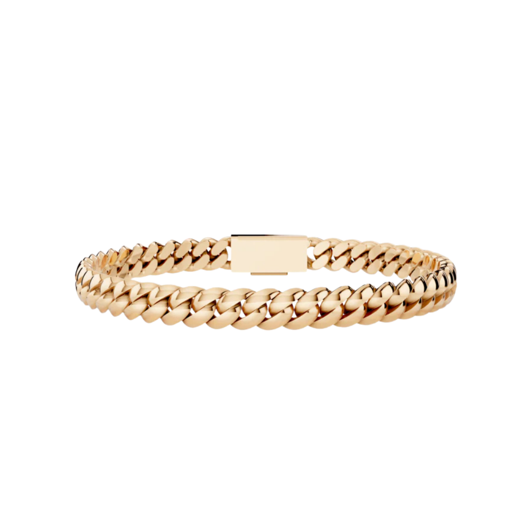 6 MM SOLID CUBAN BRACELET ROSE