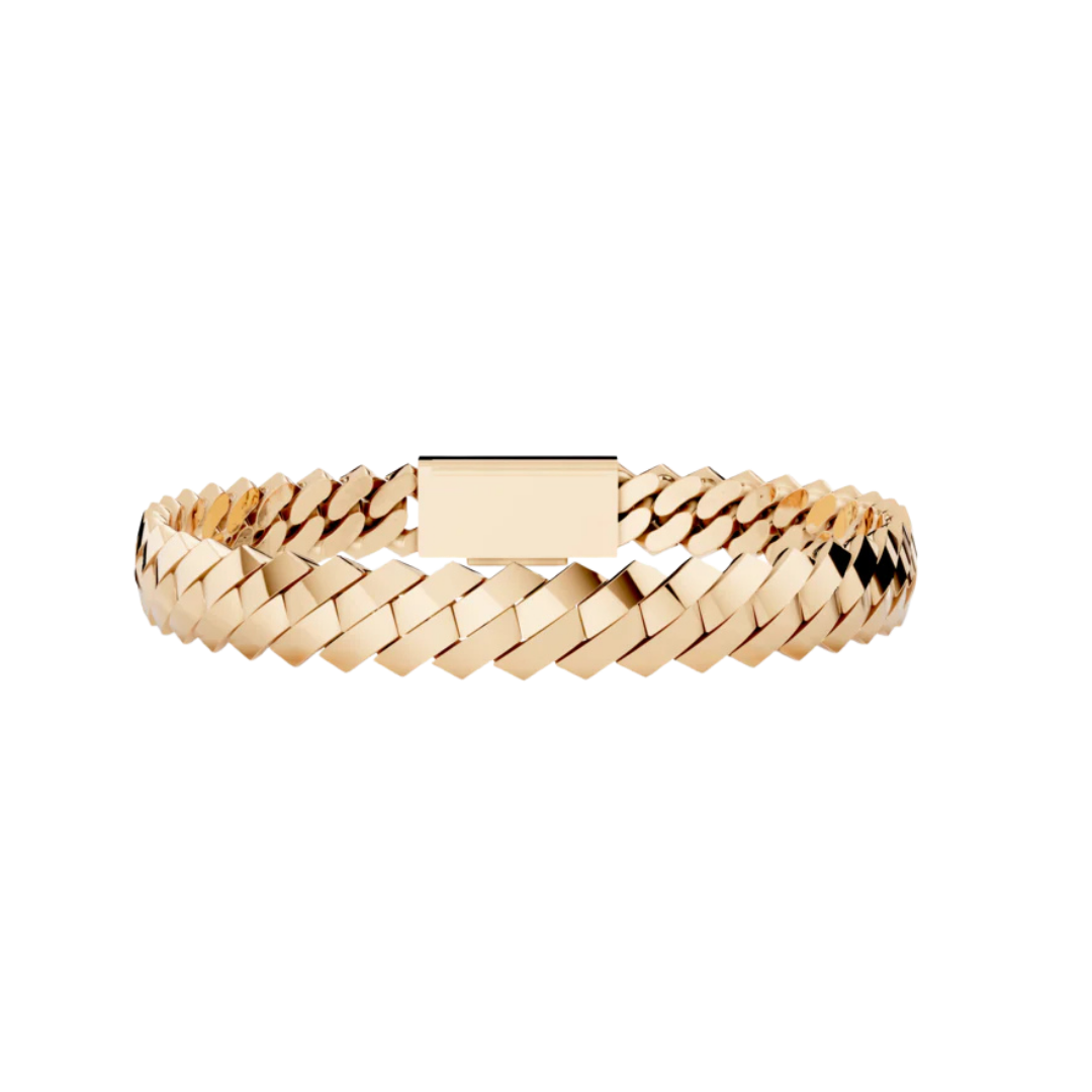 8 MM SOLID RAISED CUBAN BRACELET ROSE