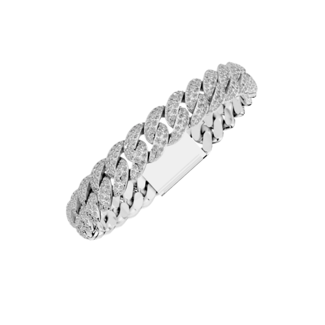 10MM HAVANA LINK SILVER