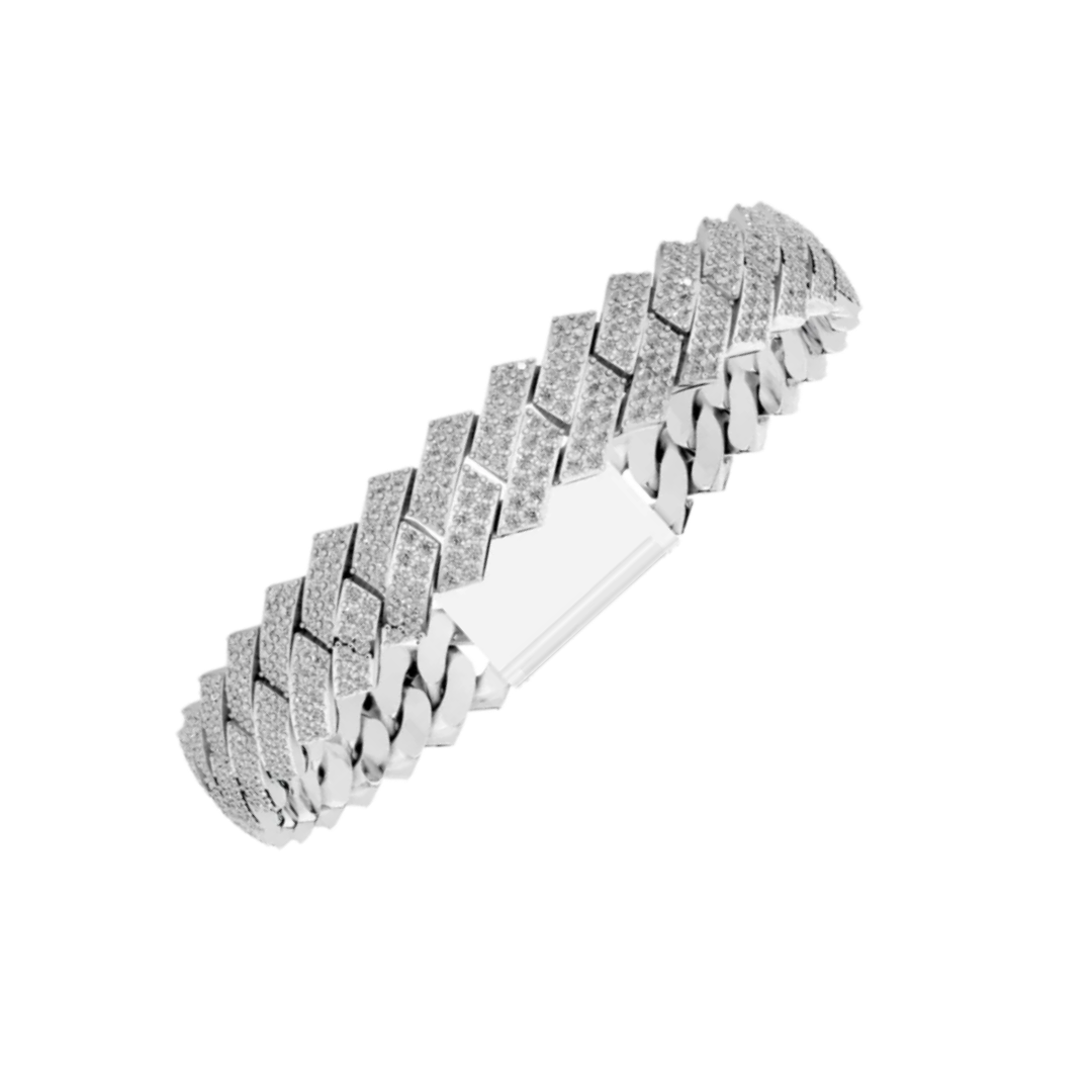 10MM ELEVATED HAVANA LINK SILVER