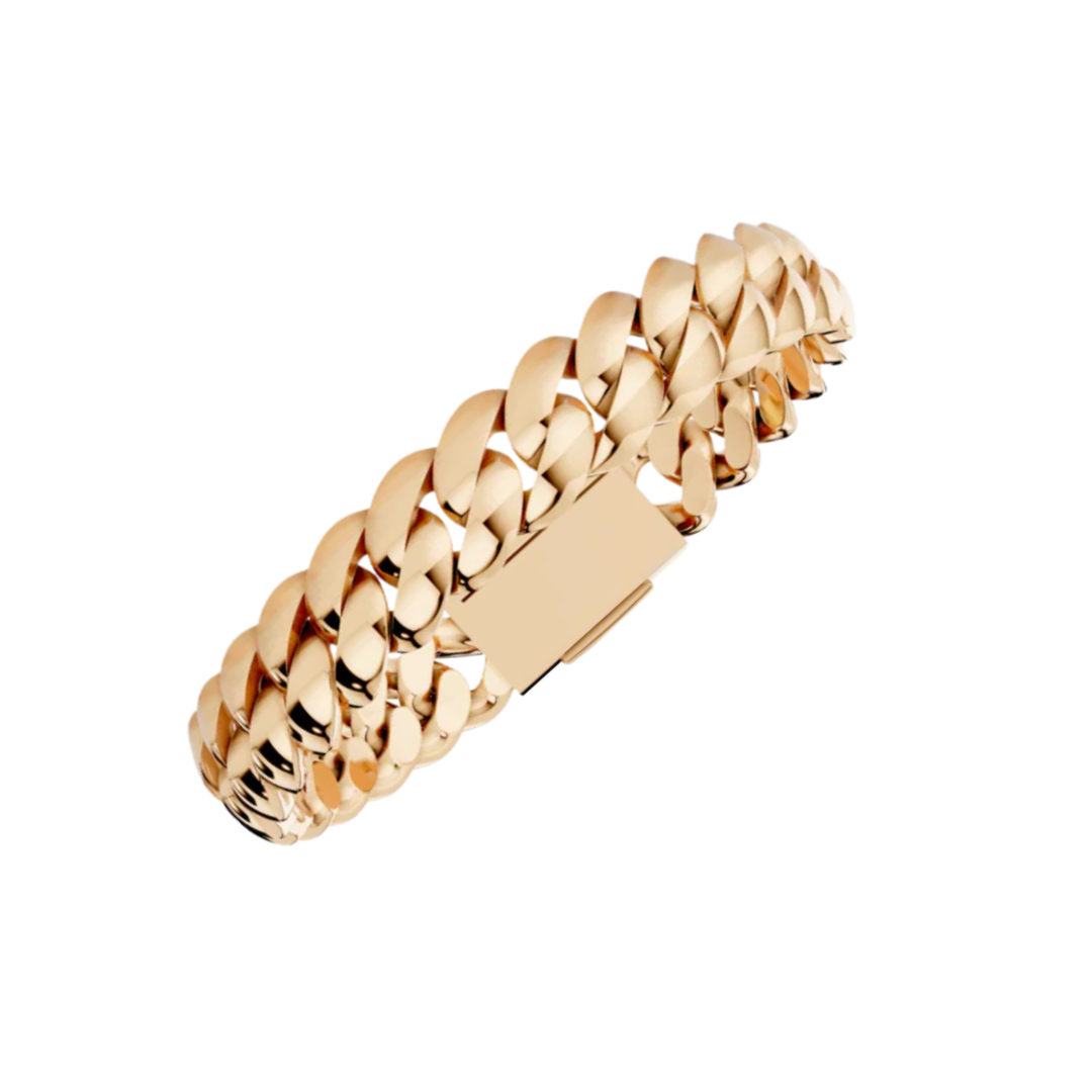 10MM SOLID HAVANA LINK ROSE GOLD