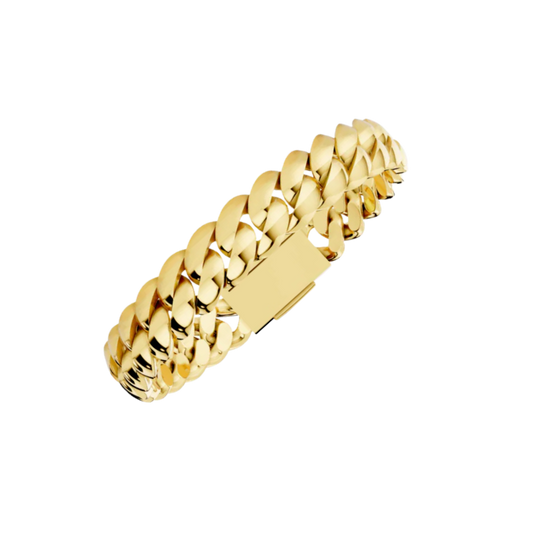 10MM SOLID HAVANA LINK GOLD