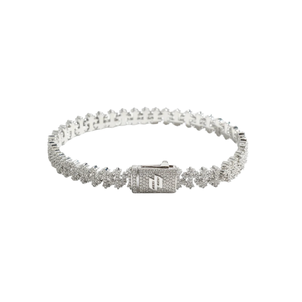 FROSTED CRUCIFIX BRACELET