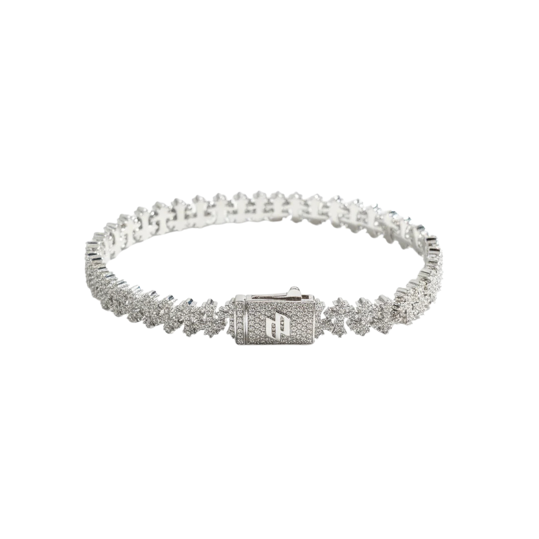 FROSTED CRUCIFIX BRACELET