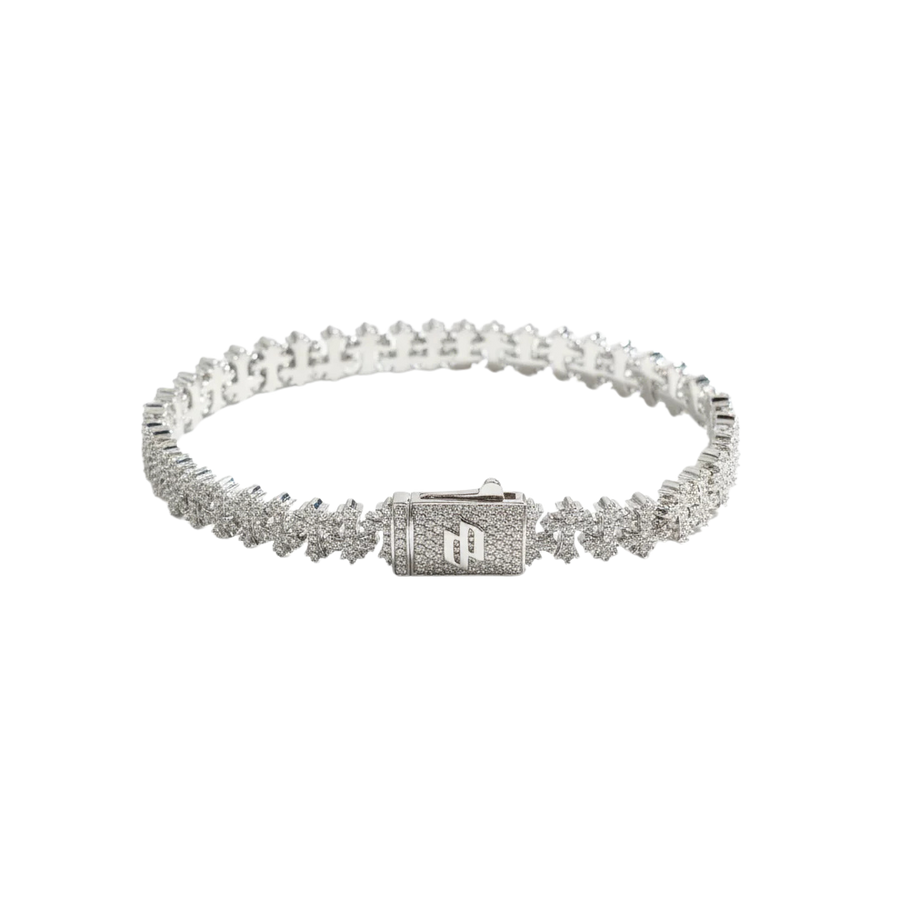 FROSTED CRUCIFIX BRACELET