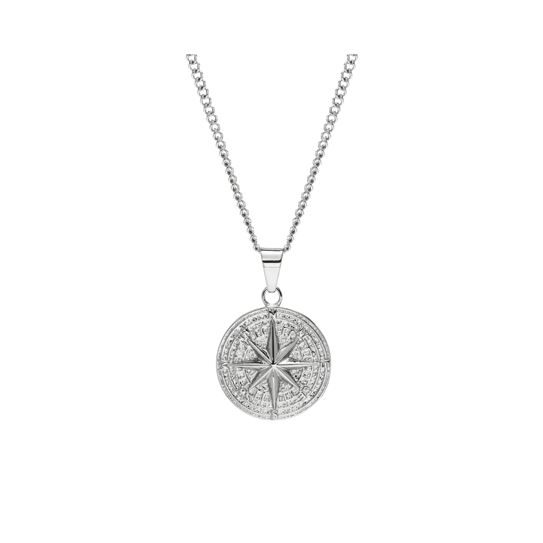 COMPASS PENDANT WITH CURB CHAIN