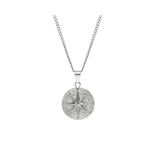 COMPASS PENDANT WITH CURB CHAIN
