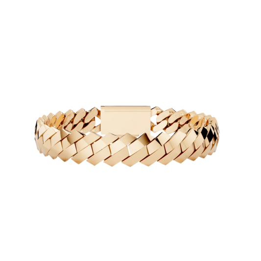 10 MM SOLID RAISED CUBAN BRACELET ROSE
