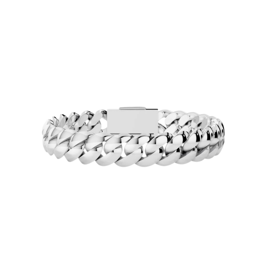 10MM SOLID HAVANA LINK SILVER