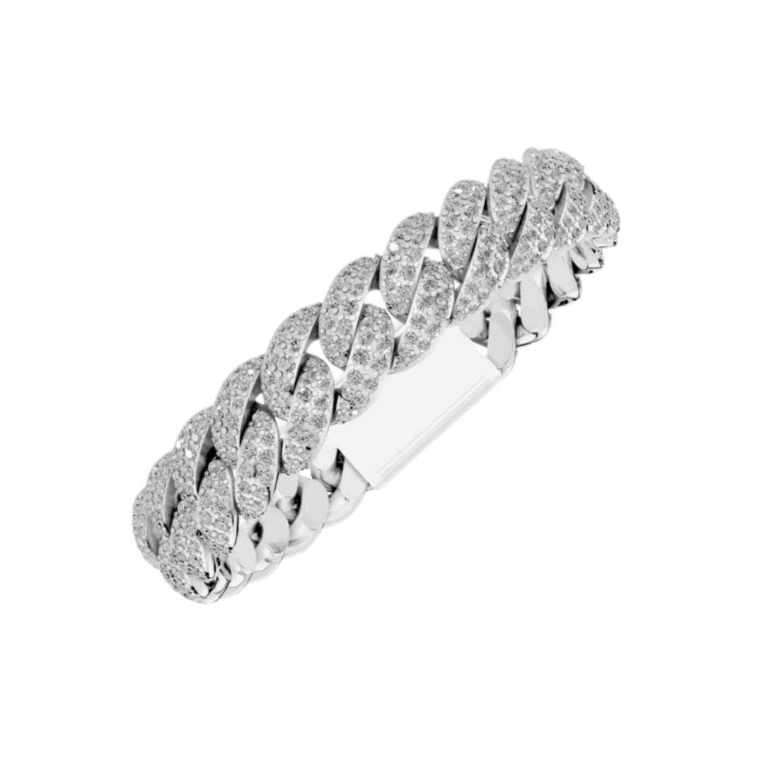 12MM HAVANA LINK SILVER