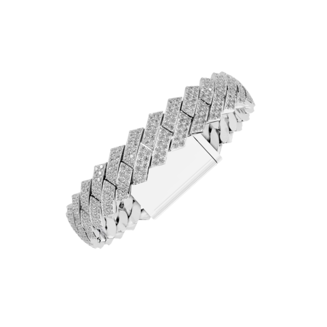 12MM ELEVATED HAVANA LINK SILVER
