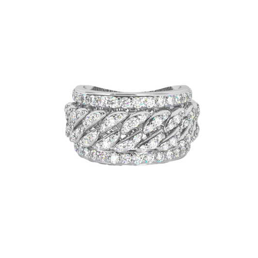 SUPER CUBAN RING WHITE