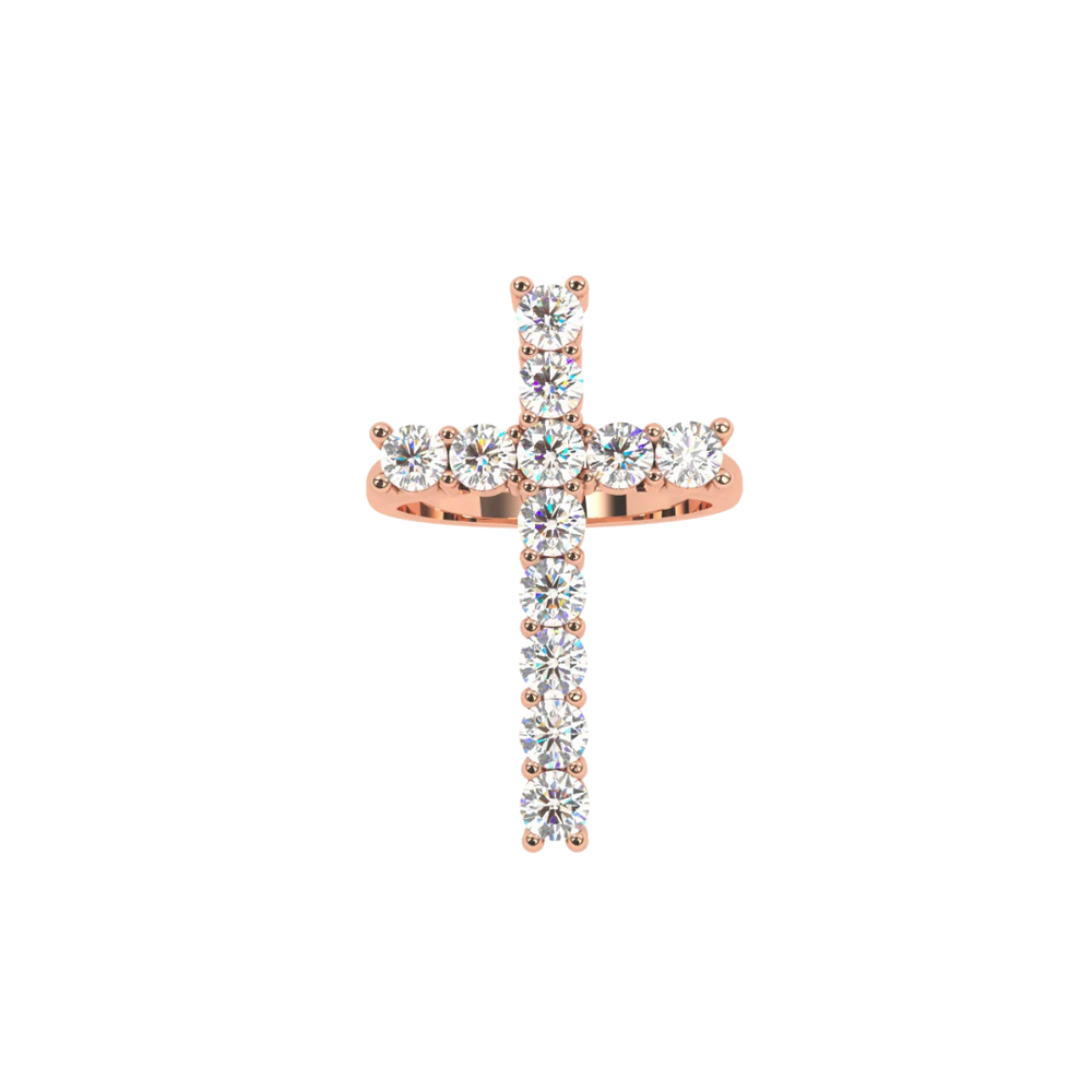 CRUCIFIX BAND ROSE GOLD
