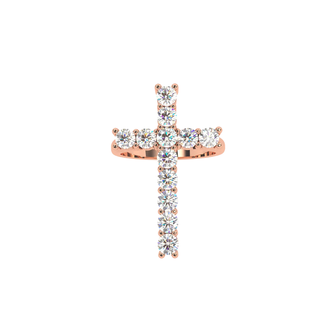 CRUCIFIX BAND ROSE GOLD