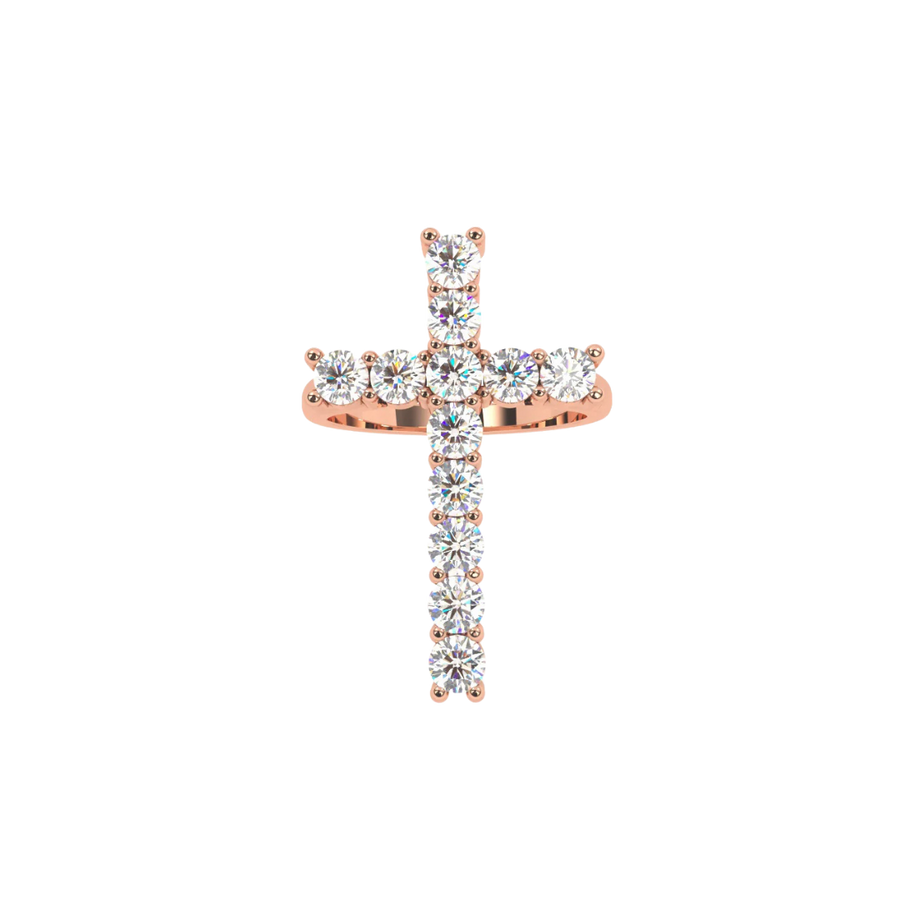 CRUCIFIX BAND ROSE GOLD
