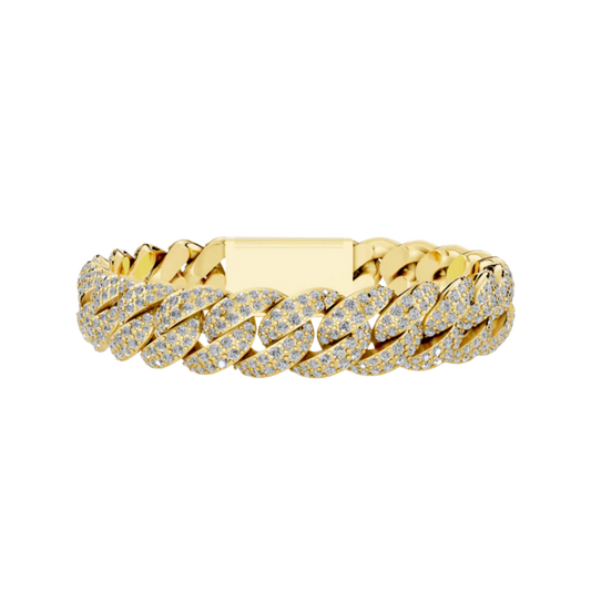 12 MM CUBAN BRACELET YELLOW