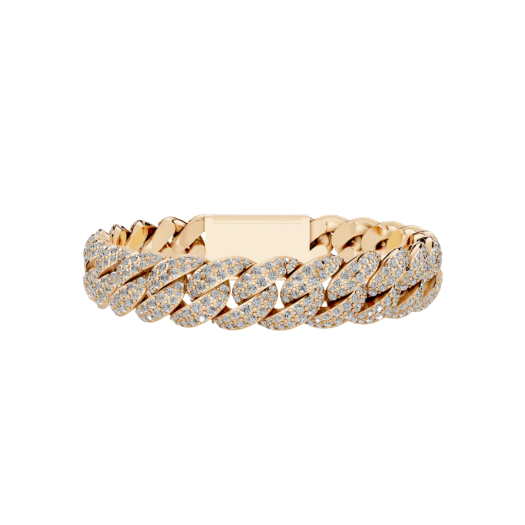 12 MM CUBAN BRACELET ROSE