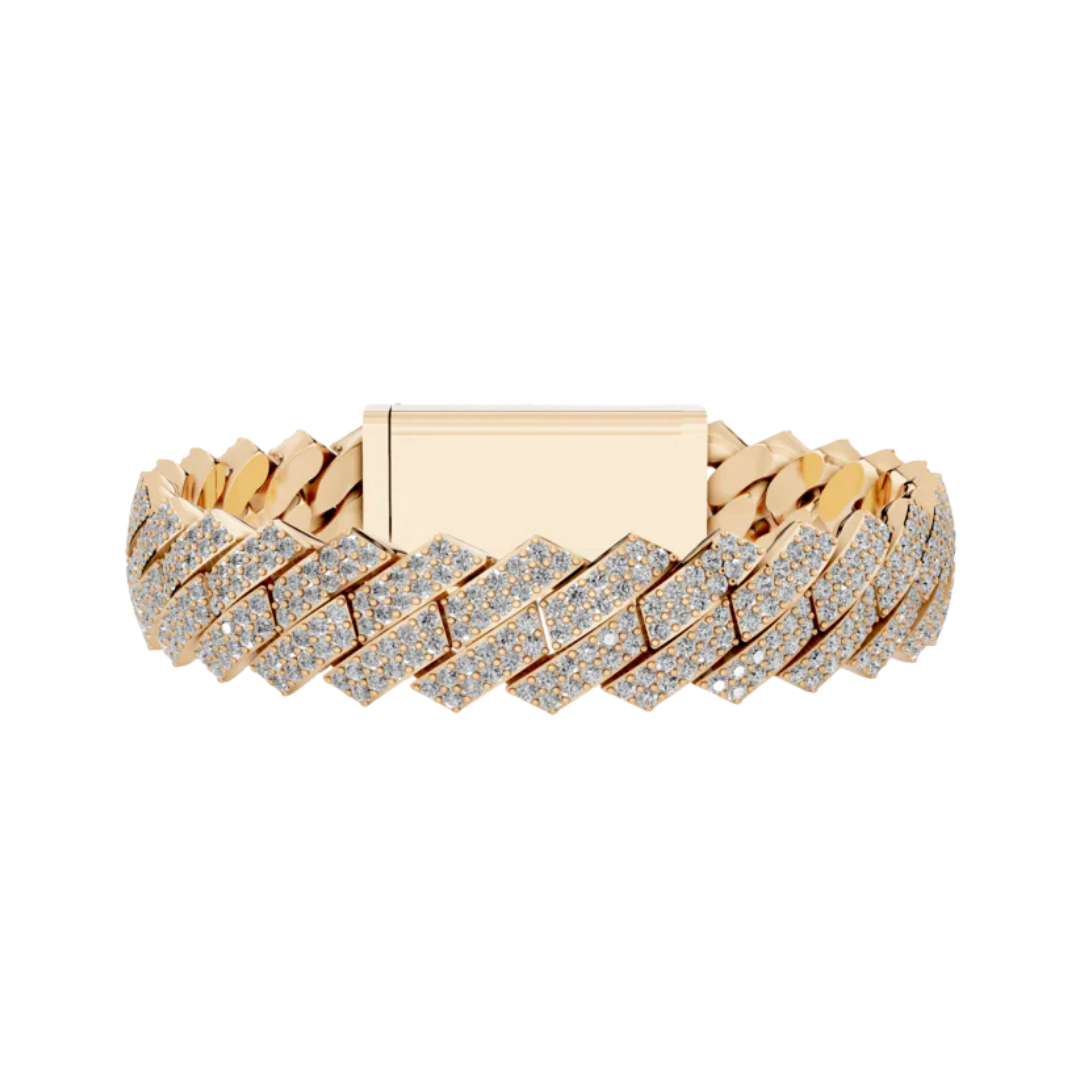 12 MM RAISED CUBAN BRACELET ROSE