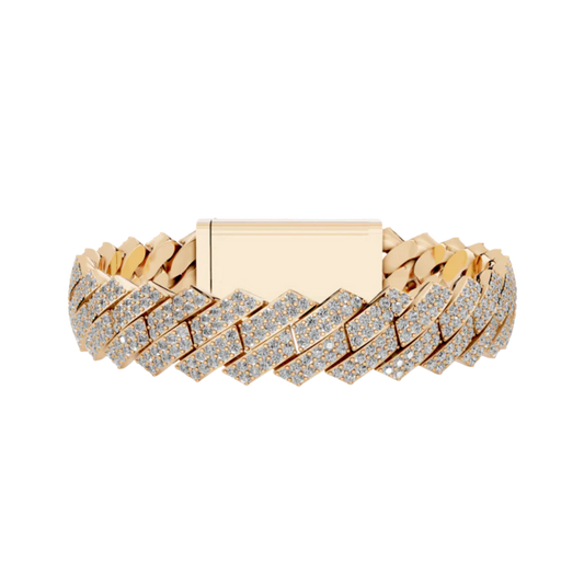 12 MM RAISED CUBAN BRACELET ROSE