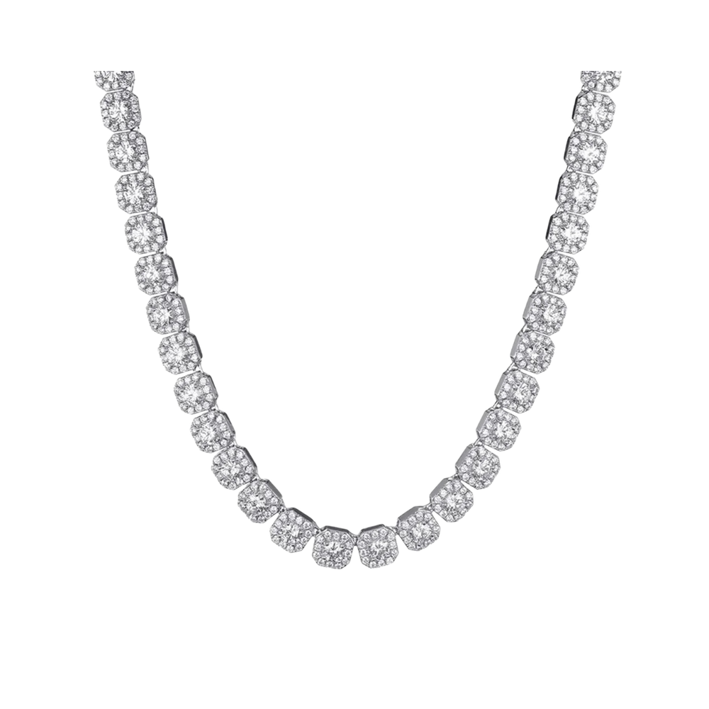 MICRO CLUSTER COURT CHAIN SILVER 8MM