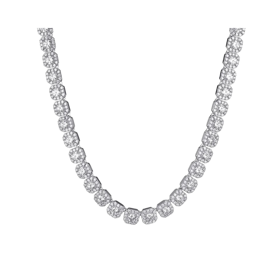 MICRO CLUSTER COURT CHAIN SILVER 8MM