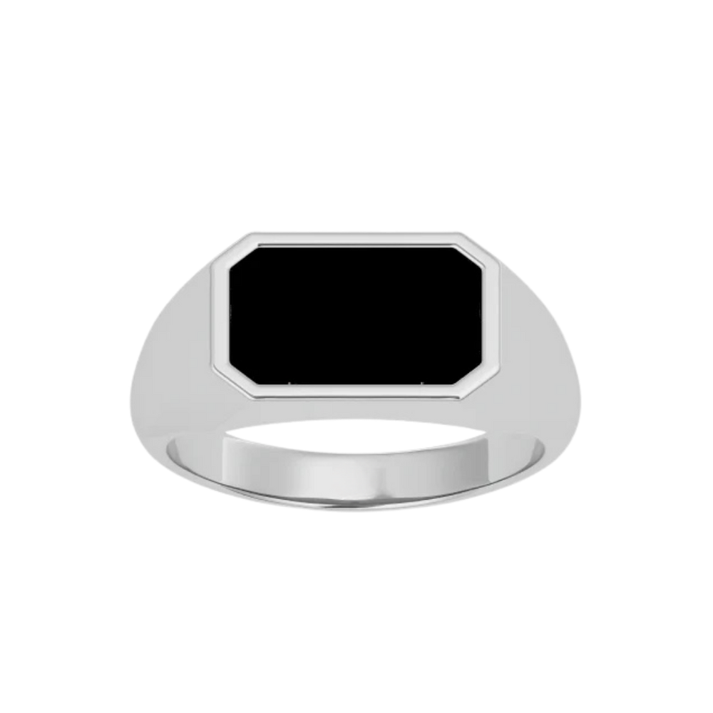 ONYX OBLONG SEAL SILVER