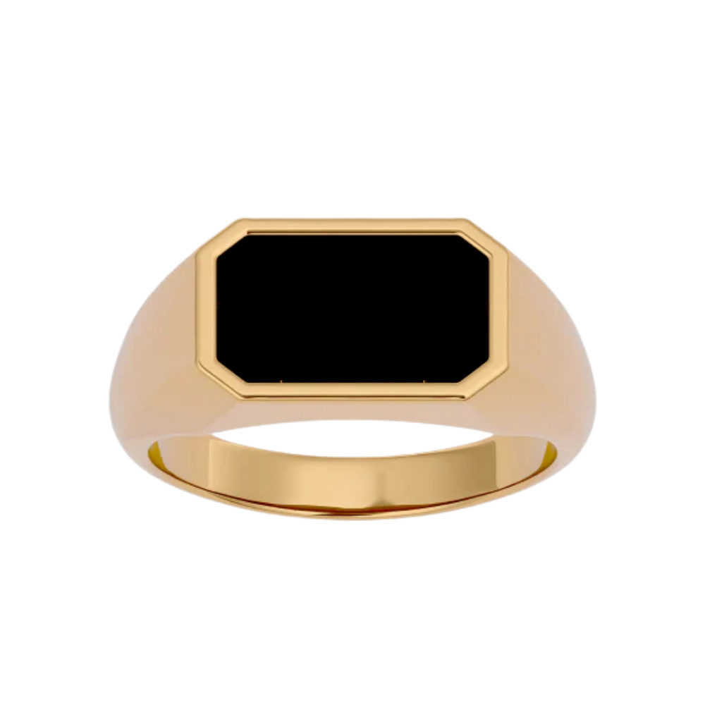 ONYX OBLONG SEAL GOLD