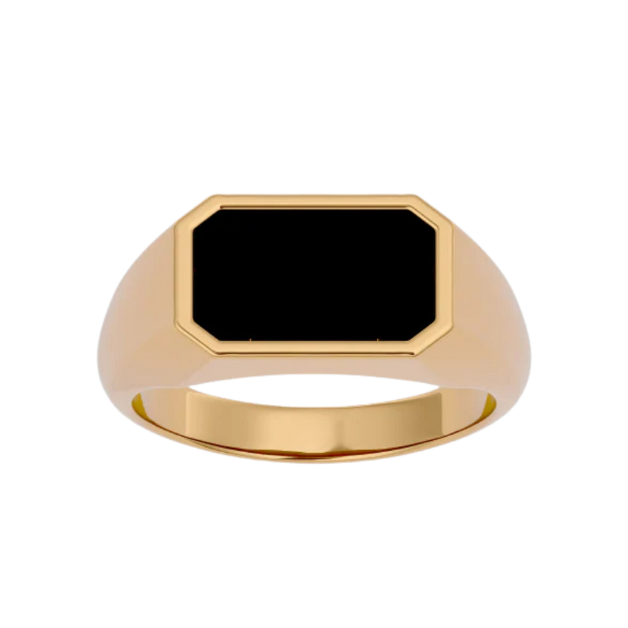 ONYX OBLONG SEAL GOLD