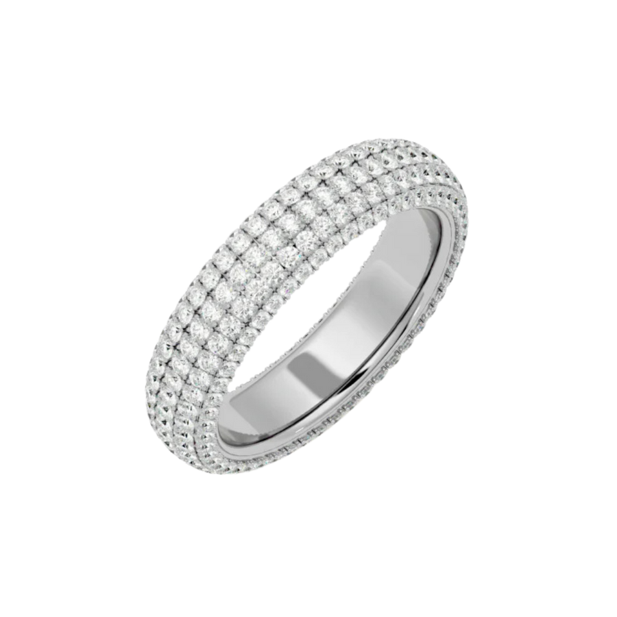 FIVE ROW INFINITY BAND SILVER