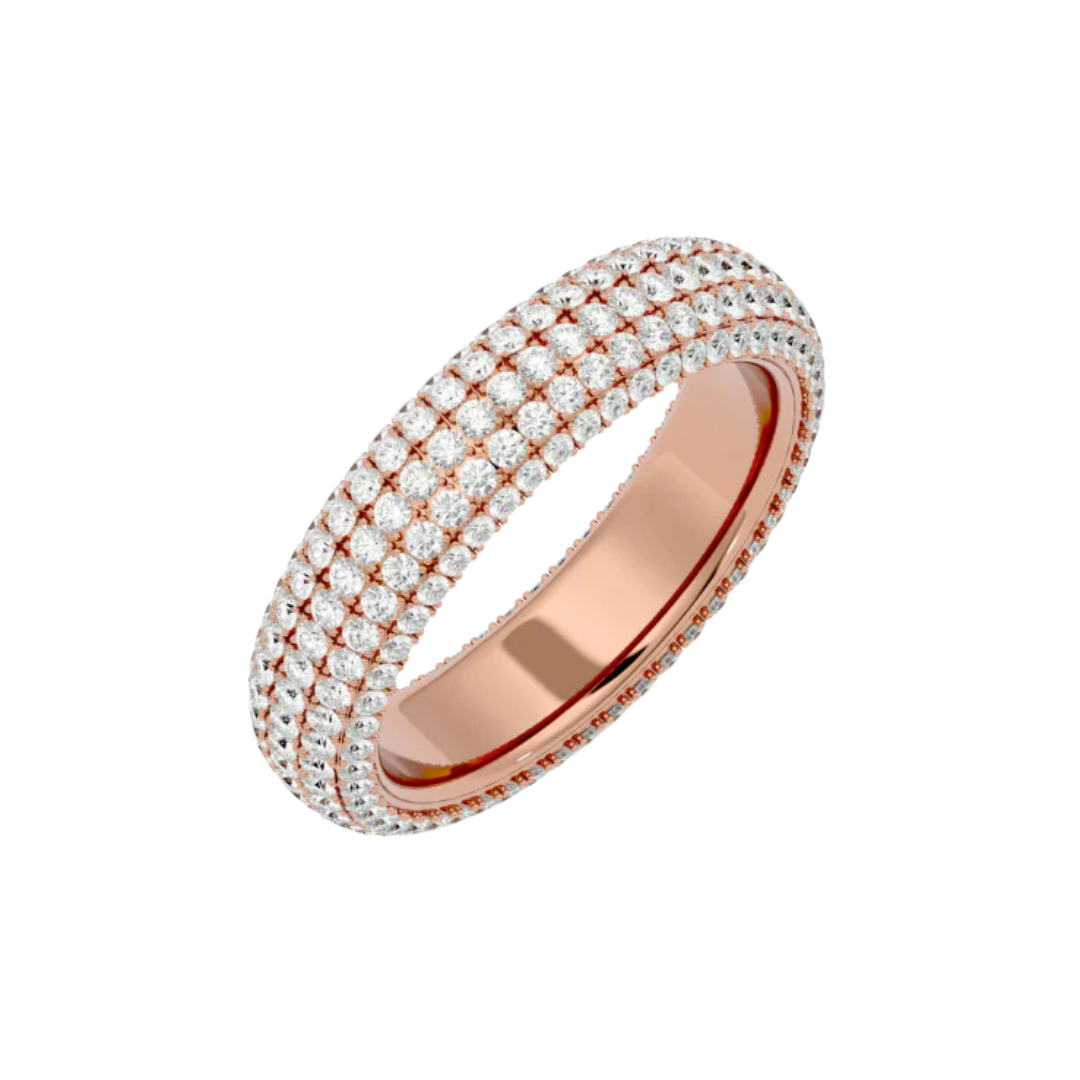 FIVE ROW INFINITY BAND ROSE GOLD