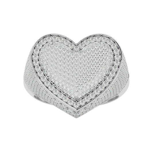 HEART RING WHITE