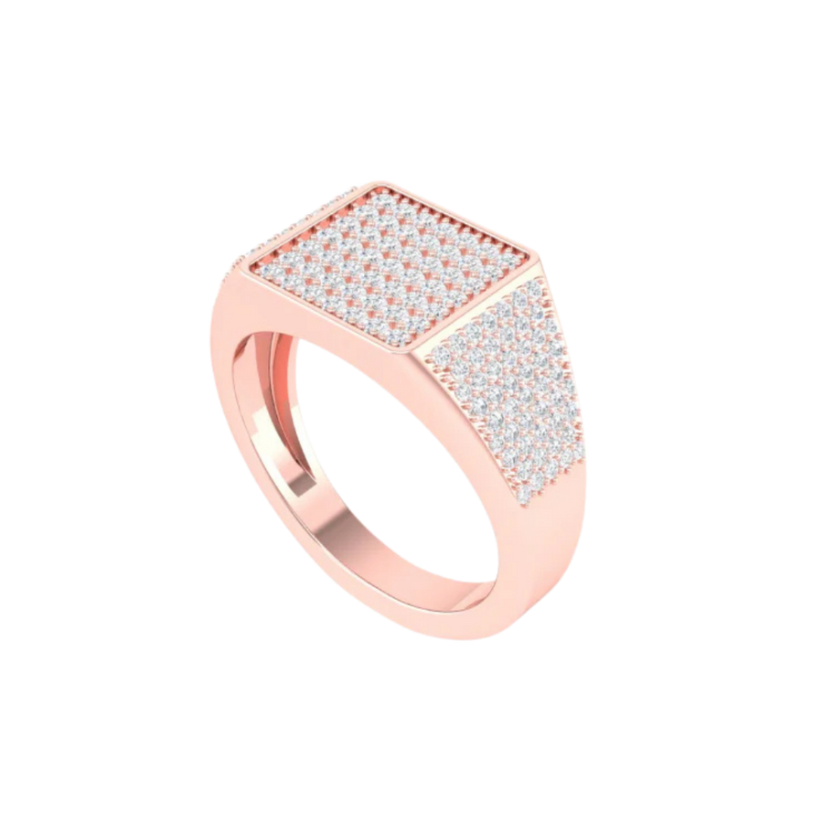 SQUARE SEAL RING ROSE GOLD