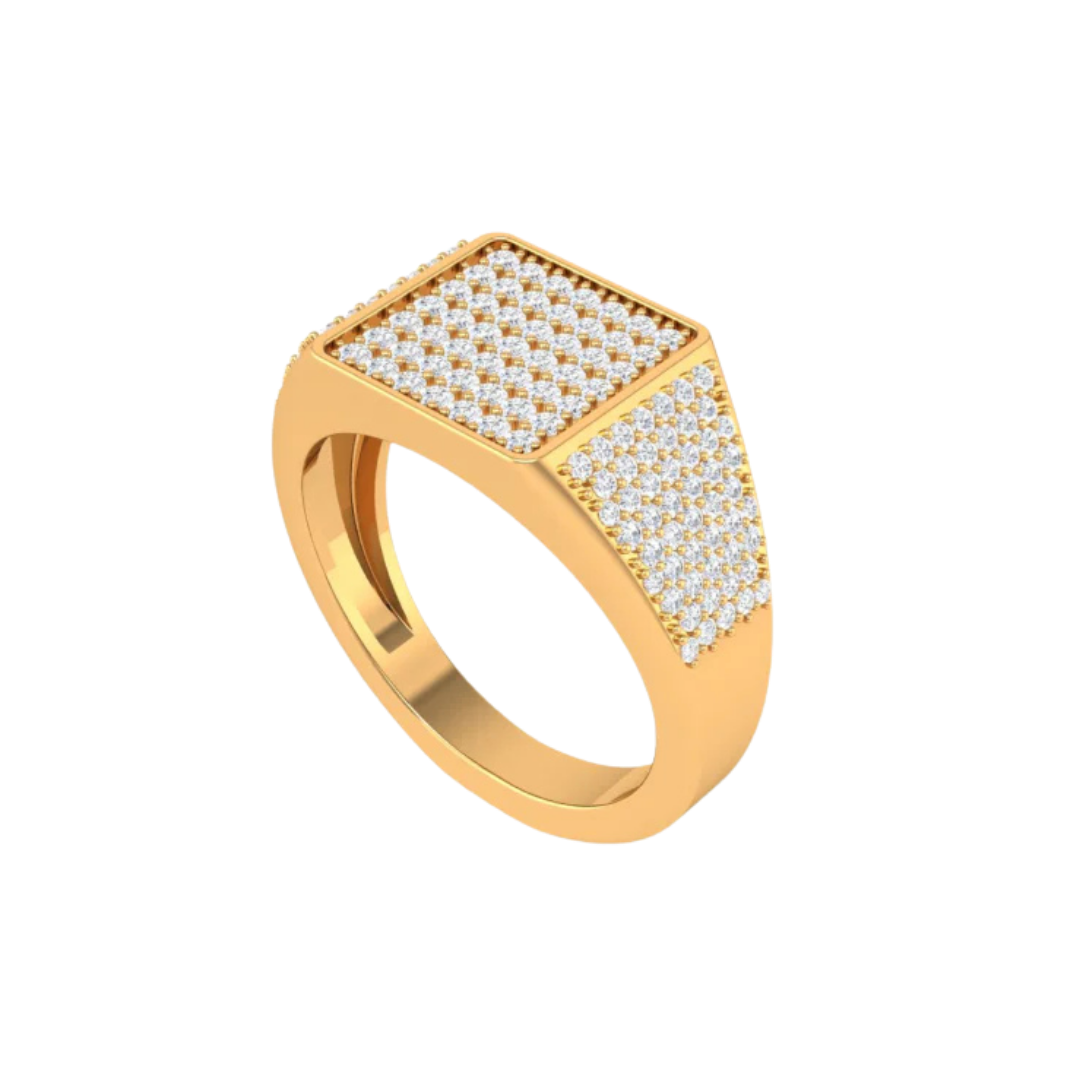 SQUARE SEAL RING GOLD