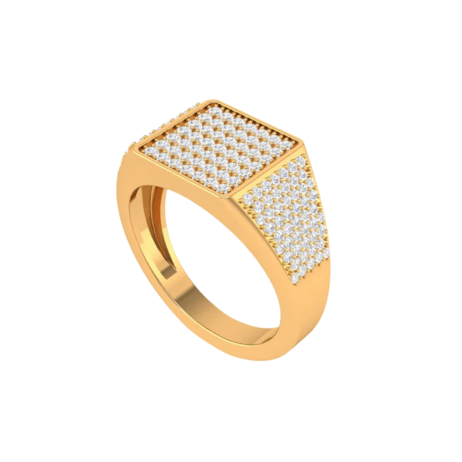 SQUARE SEAL RING GOLD