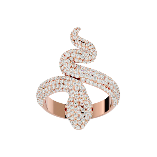 SNAKE RING ROSE