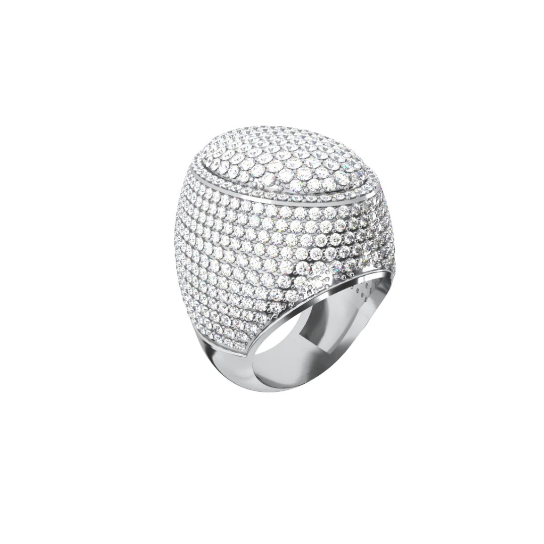 ELLIPSE SEAL RING SILVER