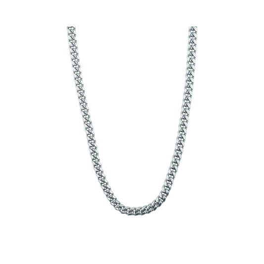 MIAMI CUBAN LINK CHAIN IN WHITE GOLD - 8MM