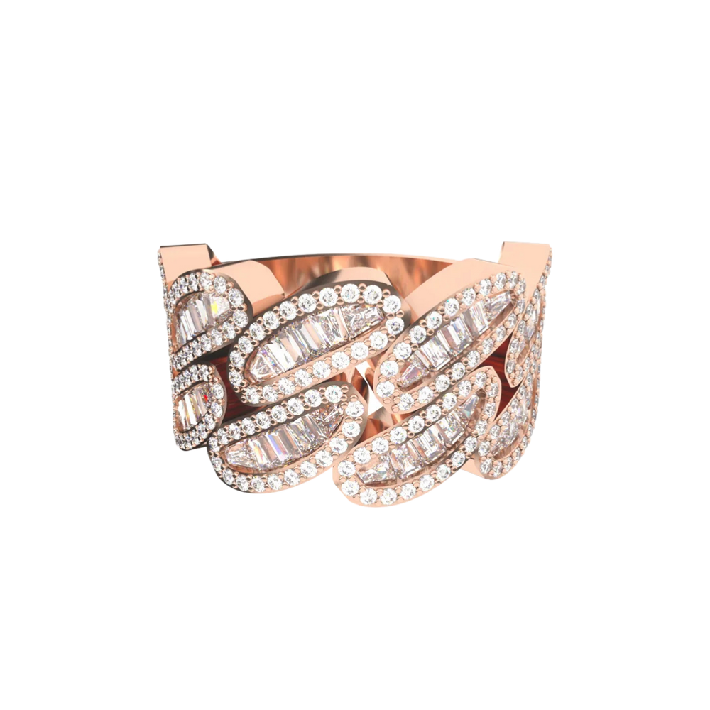 STEPPED HAVANA BAND ROSE GOLD