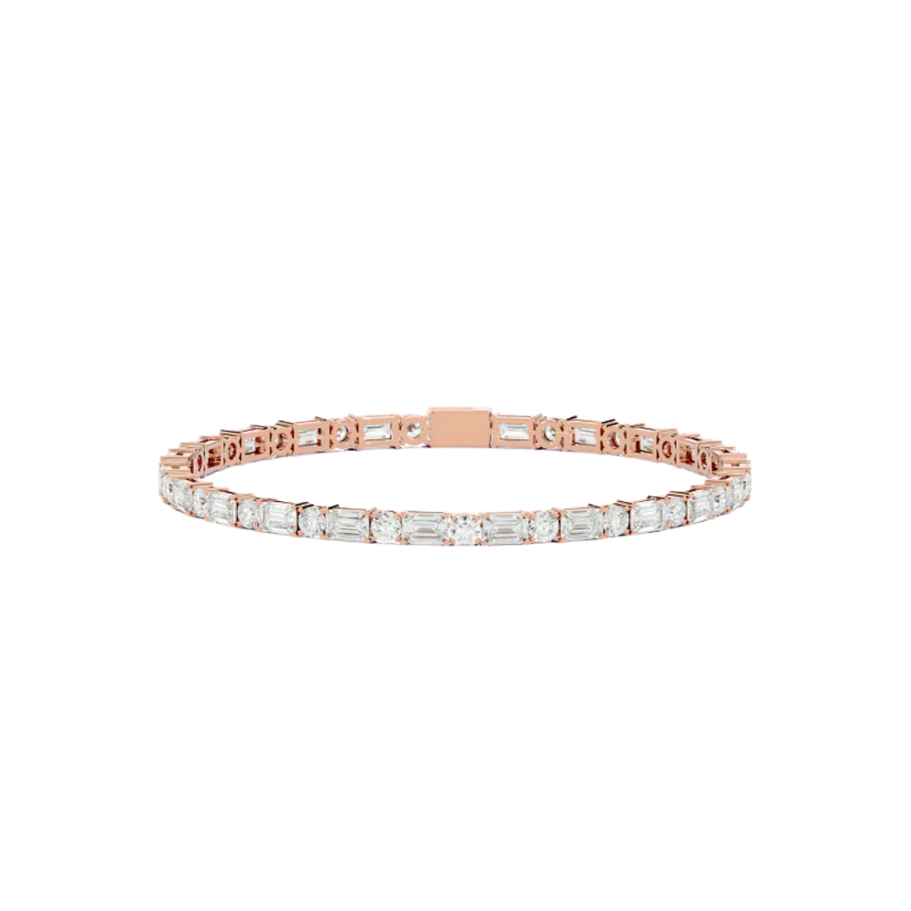 STEPPED COURT BRACELET ROSE GOLD