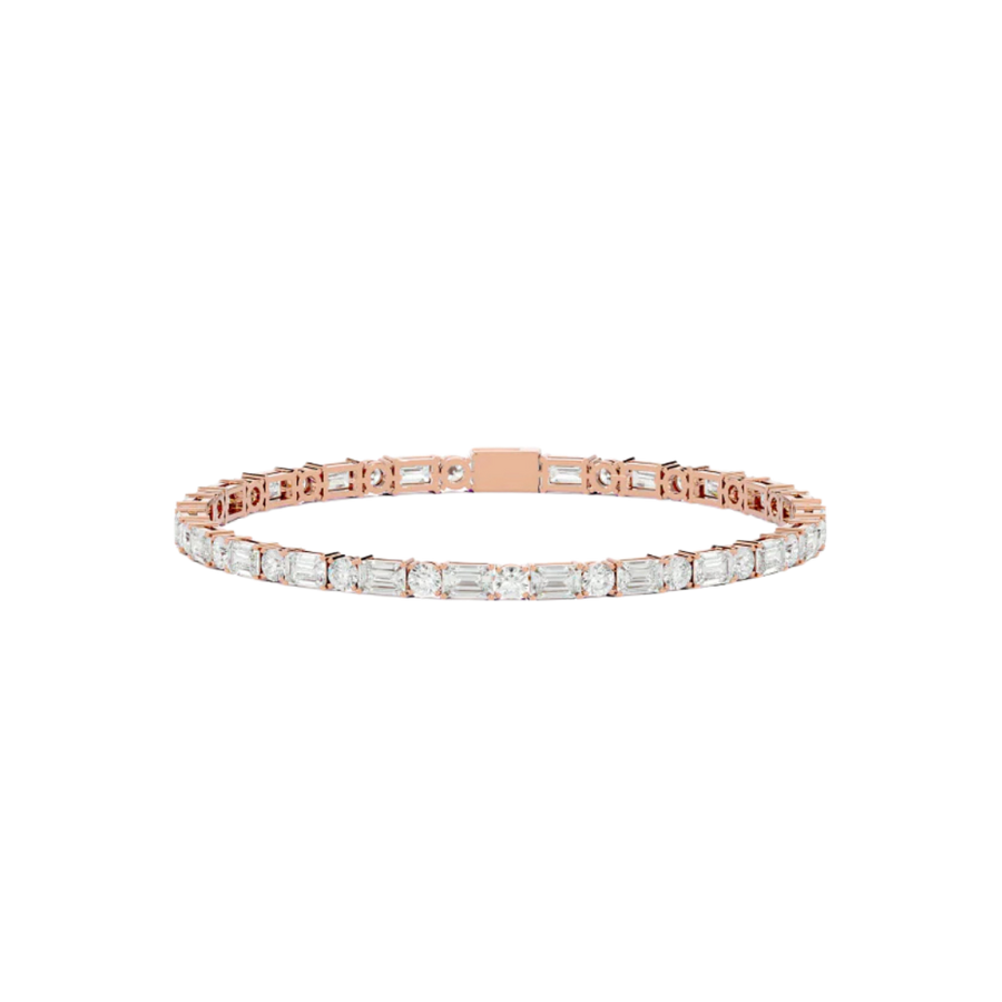 STEPPED COURT BRACELET ROSE GOLD