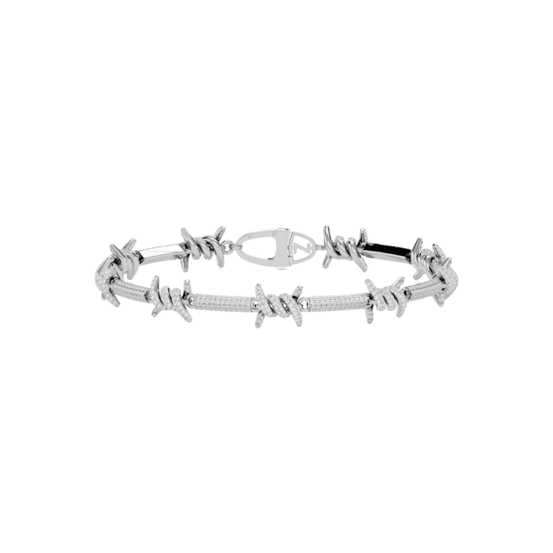 BARBED WIRE BRACELET WHITE