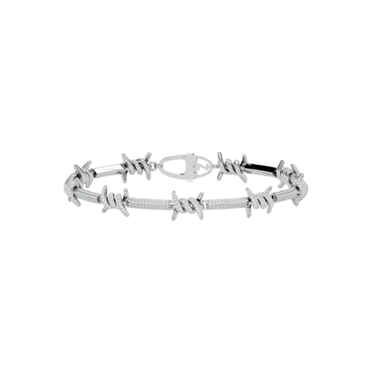 BARBED WIRE BRACELET WHITE