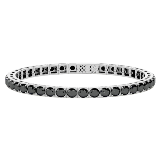 BLACK TENNIS BRACELET 4MM