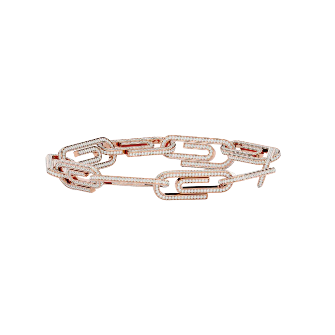 ELONGATED LINK BRACELET ROSE GOLD